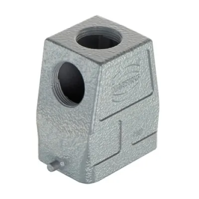 Harting Tüllengehäuse Han 6B-gg/gs-M25 19300060596 | Steckergehäuse Aluminium | IP65 | Größe 6B | grau pulverbeschichtet