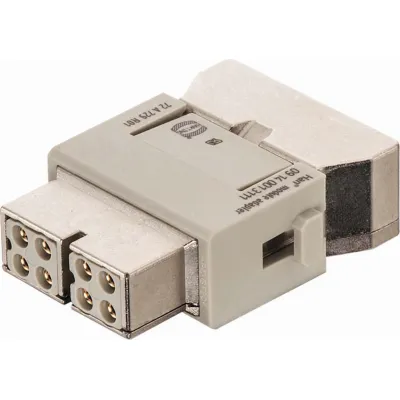 Harting Kontakteinsatz Han Bu 1 Kabel 09140083121 | 8-polig Buchse | Crimpanschluss | 10A | Thermoplast | kieselgrau