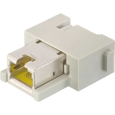 Harting Wanddurchführung Han 1Mod-F RJ45 | 8-polig | Gender Changer | Thermoplast | kieselgrau