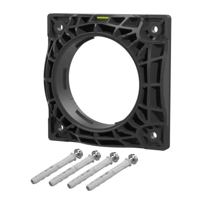 HAUFF Andübelflansch HSI150 DFK | Kunststoffflansch | gas- und wasserdicht | 150 mm | Edelstahl-Befestigung