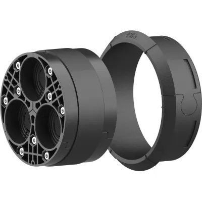 HAUFF Systemdeckel HSI150-DG-3/24-54 | Kabelabdichtung 24-54 mm | 3 Durchgänge | EPDM | V4A | gas- & wasserdicht