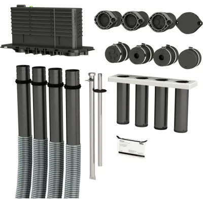 Hauff MSH Basic FUBO BHP6m | Mehrsparten-Bauherrenpaket ohne Gas | für Gebäude ohne Keller | 6m Set