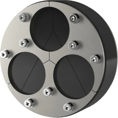 Hauff Ringraumdichtung HRD150-SG-3/22-54 | für 3 Kabel Ø 22-54mm | Wanddurchbruch 150mm | Edelstahl A2 | EPDM
