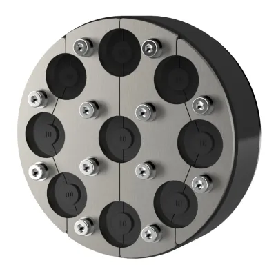 Hauff Ringraumdichtung HRD150-SG-9/6-25 | für 9 Kabel Ø 6-25 mm | Edelstahl A2 | EPDM | Wanddurchbruch 150 mm