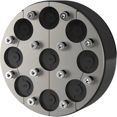 Hauff Ringraumdichtung HRD150-SG-9/6-25 | für 9 Kabel Ø 6-25 mm | Edelstahl A2 | EPDM | Wanddurchbruch 150 mm