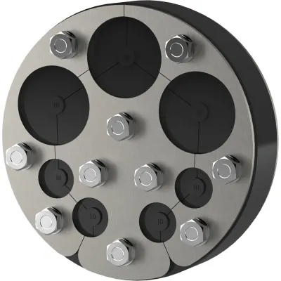 hauff Ringraumdichtung HRD 200-SG-3/6-54 | Kabelabdichtung | Edelstahl V2A | EPDM | gas- und wasserdicht