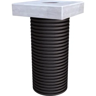 HAUFF ULF300 Ladesäulen Fundament 3030512350 | universell | 300x300mm | Polymerbeton | Leerrohranschluss | schocksicher