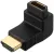 Bild: PremiumCord HDMI Winkeladapter 90° Stecker auf Buchse 68782-GB | UHD 4K 60Hz | vergoldet | schwarz | kompakt