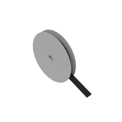 HEBOTEC Klettband 11-KE10025FRT | Kabelbinder Rolle 25m | 10mm Breite | Polypropylen | selbstverlöschend | Schwarz