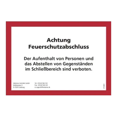 HEKATRON Hinweisschild 3710691 | Feuer- und Rauchschutztür Kennzeichnung | selbstklebend | Folie | 105x52 mm | silber