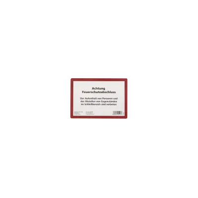 HEKATRON Hinweisschild 3710691 | Feuer- und Rauchschutztür Kennzeichnung | selbstklebend | Folie | 105x52 mm | silber