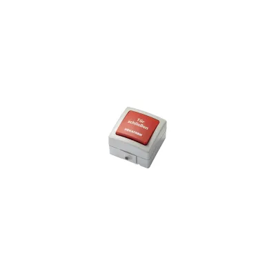 HEKATRON Handauslöse-Taster HAT 03 6500142 | Aufputz IP44 | Feuchtraum geeignet | 75x75x55mm | grau RAL7035 | Kunststoff
