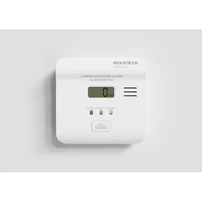 HEKATRON Kohlenmonoxidmelder KonexXt CO One 31-6300003-01-01 | CO-Warnmelder 85dB | Batterie 10 Jahre | Testknopf | weiß