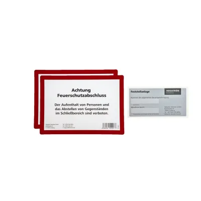 HEKATRON Service-IA KIT 30-6800121-01-01 | Warnschild Set Abnahme & Inbetriebnahme | selbstklebend | rechteckig