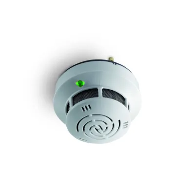 HEKATRON Rauchschalter ORS 144 K 5000580-0401 | Optisch | VdS anerkannt | 18-28V DC | Einbau | Weiß RAL 9010 | Ø 80 mm