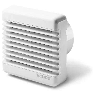 Helios Abluftventil ABV 100 | Wand- & Deckeneinbau | 100 mm Ø | Kunststoff | elektrisch verstellbar | alpinweiß | IP44