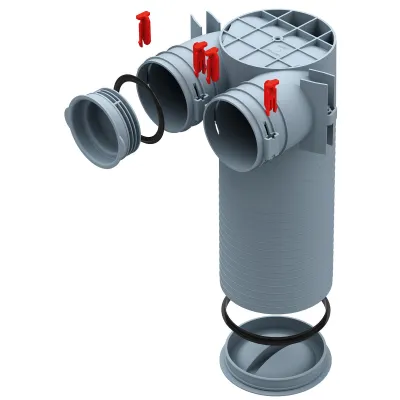 Helios Anschlußteil 125mm, mit Rohr FRS-DWK 2-75/125