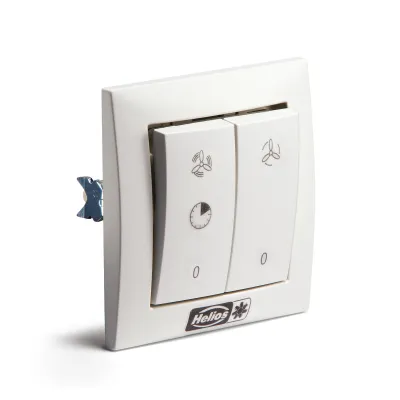 Helios Drehzahlsteller DSEL 2 1306 | für Ventilatoren | 230V 3A | UP-Einbau | IP30 | 2-Wippen | weiß