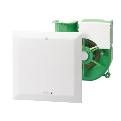 Helios Ventilatoren ELS NFC P 40763 | Einrohr-Lüftung 7,5-100 m³/h | EC-Motor | Präsenzmelder | weiß