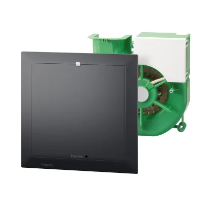 Helios Ventilatoreinsatz ELS NFC P black 40783 | Einrohr-Lüftung | Präsenzmelder | 7,5–100 m³/h | EC-Motor | schwarz