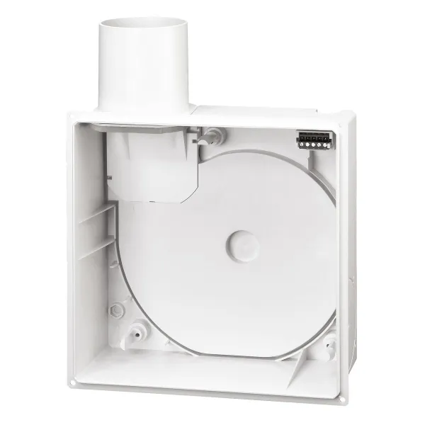 Helios Unterputzgehäuse ELS-GU 8111 | Ventilatorgehäuse Bad WC | DN 80 mm | Kunststoff | 230x230x89 mm | weiß