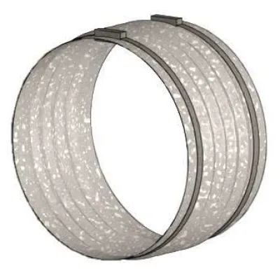 Helios Flexible Manschette FM 200 | Verbindungsmanschette 200 mm | PVC-Gewebe | 2 Schlauchschellen
