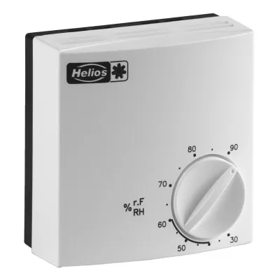 Helios Hygrostat HY 3 ArtNr 1359 | Feuchteregler 230V 3A | Aufputz IP20 | einstellbar 25–95% rel. Feuchte | weiß