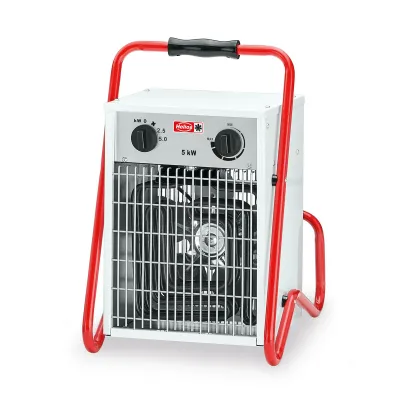 Helios STH 5 Industrie-Heizlüfter 5 kW 400V | 3 Stufen | IP44 | Frostschutz | Edelstahl | Weiß