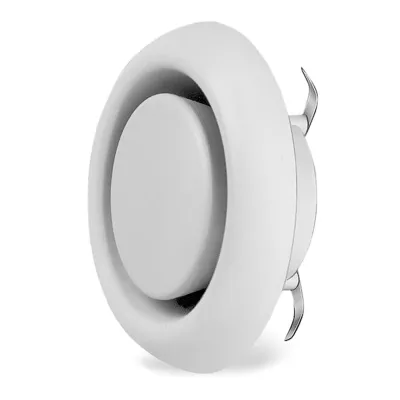 Helios Tellerventil KTVA 125 | Abluftventil Ø125 mm | Kunststoff | Luftmenge einstellbar | Wand-/Deckeneinbau | weiß