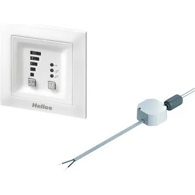 Helios Steuerungsset KWL 45 STS-UP 3006 | Bedieneinheit Lüftungsgerät EC 45 | 5 Stufen | Filteranzeige | Weiß