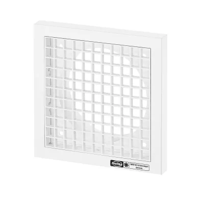 Helios Lüftungsgitter G 100 | Art.-Nr. 796 | Rohrventil Abdeckung | Kunststoff weiß | Ø 100 mm | Be- & Entlüftung