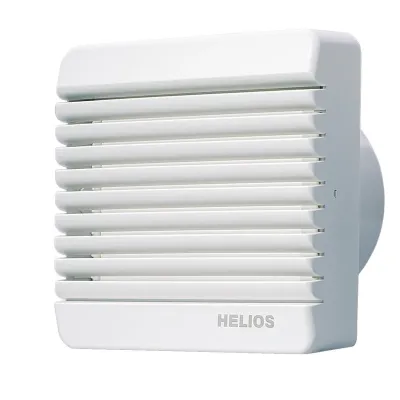 HELIOS HR 90 KE Kleinraumventilator 100 mm | 230 V | 80 m³/h | IP45 | Aufputz | Kunststoff | weiß | elektrische Klappe