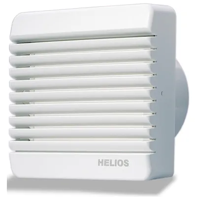 HELIOS HR 90 KE Kleinraumventilator 100 mm | 230 V | 80 m³/h | IP45 | Aufputz | Kunststoff | weiß | elektrische Klappe