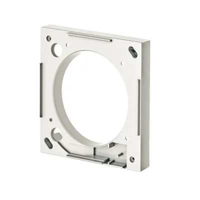 Helios Montageflansch MF 100 ArtNr 6188 | für M1/100 Lüfter | Einbautiefe reduzieren | steckbar | Kunststoff | natur