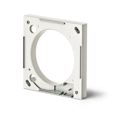 Helios Montageflansch MF 100 ArtNr 6188 | für M1/100 Lüfter | Einbautiefe reduzieren | steckbar | Kunststoff | natur