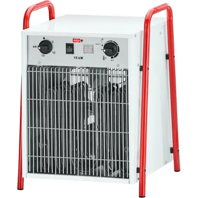 Helios Heizlüfter STH 15 T 2523 | Elektro-Heizgerät 15 kW 400V | Timer | IP44 | Edelstahl | Frostschutz | weiß