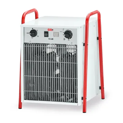 Helios Heizlüfter STH 15 T 2523 | Elektro-Heizgerät 15 kW 400V | Timer | IP44 | Edelstahl | Frostschutz | weiß