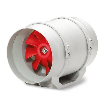 Helios Rohrventilator MV 100 A / Art.-Nr. 6050 | Ø 100mm | 200 m³/h | 230V | 2 Drehzahlen | Kunststoff | IP44 | hellgrau