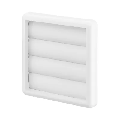 Helios Verschlussklappe VK 125 | Überdruckklappe für Lüftungsrohre 125 mm | selbsttätig | weiß | UV-beständig