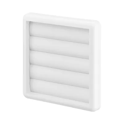 Helios Verschlussklappe VK 160 | 160 mm Außenwand Entlüftung | selbsttätig | Kunststoff | flache Bauweise | weiß