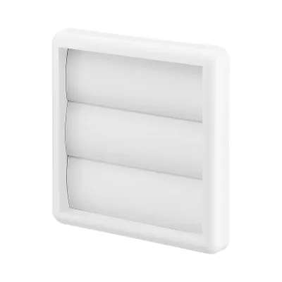 Helios Verschlussklappe VK 100 | Überdruckklappe selbsttätig | Lüftungsrohr Ø100mm | Kunststoff | weiß