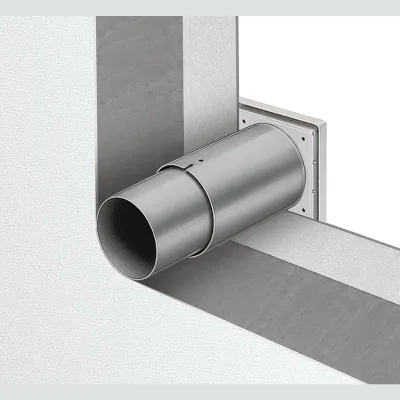 Helios Wandeinbausatz WES 150 | Wandhülse für Ventilator | 150 mm | Kunststoff | 260–500 mm | Weiß