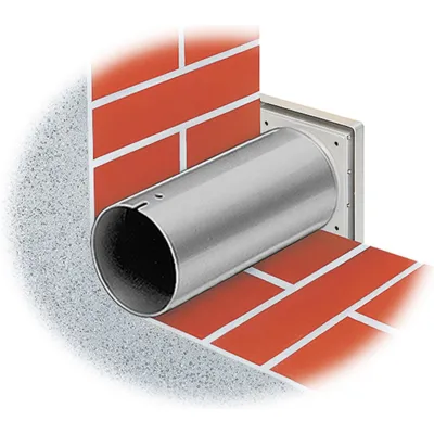 Helios Wandeinbausatz WES 90/100 | Wandhülse 110mm | einstellbar 260–500mm | Lüftung Abluft/Zuluft | weiß