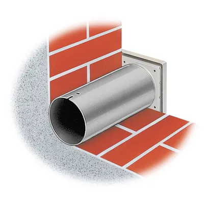 Helios Wandeinbausatz WES 90/100 | Wandhülse 110mm | einstellbar 260–500mm | Lüftung Abluft/Zuluft | weiß