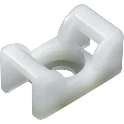 HellermannTyton Befestigungssockel KR8G5-PA66-NA | Kabelbinderhalter Kunststoff | 25x14,5x12 mm | schraubbar