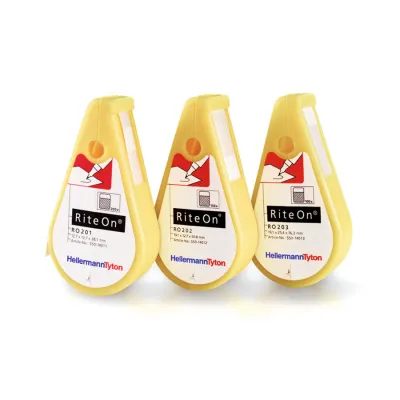 HellermannTyton Etikettenspender RO202-1401-WH | Kabelmarkierung | 150 Stk | 19,05x50,8mm | Kunststoff | weiß