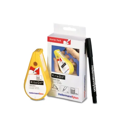 HellermannTyton Kabelmarkierungsetiketten RiteOn SPRO200-1401-WH | 19,1x50,8mm | 150 Stück | selbstklebend | weiß