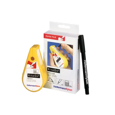 HellermannTyton Kabelmarkierungsetiketten RiteOn SPRO200-1401-WH | 19,1x50,8mm | 150 Stück | selbstklebend | weiß