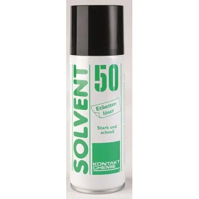 Hellermann | Etikettenlöser Spray 200ml | SOLVENT50 SUPER | Dosierbürste | NSF K3 | hohe Lösekraft