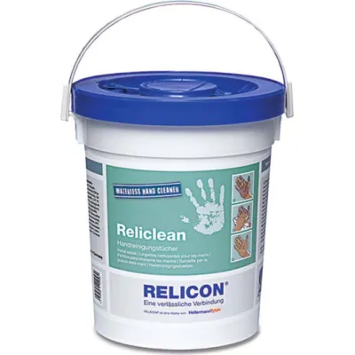 HellermannTyton Handreinigungstücher Reliclean-CO-WH 435-01601 | antibakteriell | rückfettend | 72 Stück | weiß
